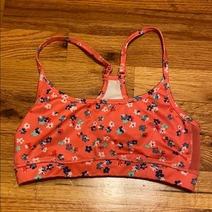aerie Flower Pink Sports Bra